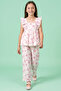Printed Top with Square Neck and Flutter Sleeves - 2