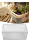 Storage Baskets Set of 8 Plastic Storage Baskets Hollow Rectangular Storage Boxes with Handle Storage Bins for Office Bathroom Bedroom Home & Kitchen(White) - 5