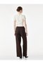 Tie-Waist Belted Pocketed Straight Loose Straight-Leg Pleated Trousers - 3