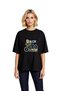 Women's Oversize Bicycle Print T-Shirt Street Culture Graphic Pattern Relaxed Fit Casual Modern Stylish