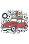 Men's Vintage Automobile Graphic Printed Cotton T-Shirt Retro Art Pattern Relaxed Fit Casual Modern - 3
