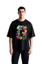 Men's Oversize Cartoon Printed T-Shirt Colorful Pattern Digital Printing Relaxed Fit Casual Modern Stylish