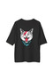 Men's Oversize T-Shirt Cat Bandana Lightning Printed Relaxed Fit Casual Wear Modern Stylish Comfortable Elegant - 2