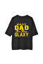 Men's Oversize Printed T-Shirt Galaxy Themed Funny Text Detailed Comfortable Cut Casual Modern Stylish Elegant - 2
