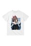 Men's Anime Character Cat Printed Short Sleeve T-Shirt Horned Girl Design Relaxed Fit Casual Stylish - 2