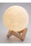 Moon Night Light with Wooden Stand Home and Office Decoration Lamp - 3