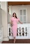 Women's Burgundy - Bordo V-Neck Belted Midi Length Kimono Sleeve Waist-Fitted Dress - 5