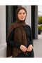 Hijab Combed Cotton Shawl Jersey Lycra Shawl Hijab Brown - 5