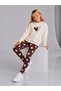 Girls' Fall Cotton Heart Pattern Sweatshirt and Leggings Set 3-10 Years - 2