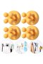 4 silicone adhesive hooks, nail-free, black
