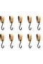 10 S-shaped hooks, leather, multi-functional, beige