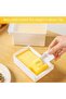 Butter dish with lid, cutter, storage container, white - 5