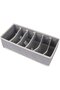 6-compartment gray sock storage box