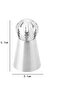 Cake piping tip set (3 pieces), stainless steel, suitable for dessert decoration, silver. - 2