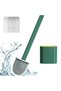 Wall Mountable Hanging Toilet Brush Set with Lid, Soft Silicone Head (5691) - 3