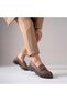 2550402K Women's Genuine Leather Buckle Loafer Shoes