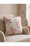 Ivory Floral Embroidered Cushion