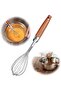 Stainless Steel Wire Whisk, Wooden Handle Non Stick Balloon Whisk, for Egg Beating, Batter Blending,