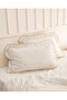 Saphir Double 100% Cotton Ranforce Embroidered Duvet Cover Set - Natural - 4