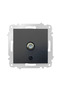 1 Piece Ovivo Metallic Black Tv Socket with F Connector Frameless Grano - 2