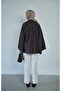 Women's Polka Dot Spanish Sleeve Draped Hijab Shirt - 3