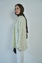 Women's Polka Dot Spanish Sleeve Draped Hijab Shirt - 5
