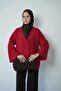 Women's Hijab Jacket with Front Buttons and Double Pocket Detail - 3