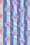 Retro Blue Pink Striped Daisy Summer Patterned 70X150 Beach Towel - Cotton Bath Towel - 3