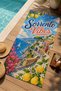 Vintage Sorrento Vibes Italian Coast Poster Patterned 70X150 Beach Towel - Cotton Bath Towel