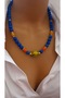 African Glass Handmade Beads Lava Stone Natural Stone Ceramic Beads Design Multi-Color Handmade Necklace - 2