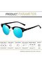 Foldable Rectangular Sunglasses for Men and Women Uv Protection Classic Sun Glasses - 4