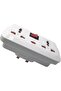 Universal 4 Way Electrical Adapter with Indicator Light Plug British Socket 4 Outlets (2UK, 2EU) Mul - 6
