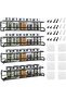 4PCS Wall Mount Spice Rack, Space-Saving Wall Spice Rack Organizer, Spice Shelf, for Kitchen C