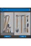 Hooks Hooks Garages Metal Wall Tool 15- Hooks Garden Tool System Mount Broom Holder Hooks System Tool Rack Coated Screws Included Suitable Sheds - 2