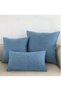 set of 4 linen cushion covers, modern décor style, simple and neutral design, suitable for bedrooms, living rooms, sofas and beds, orange, 60*60 cm. - 3