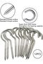 12-pack stainless steel hooks, screw hooks, heavy-duty, suitable for indoor and outdoor use. - 4