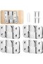 Hooks Hooks Steel Stainless 8-Piece Recessed Concealed Interlocking Photo Furniture Connecting Hooks Stainless Steel Hooks Sofas Picture Frames