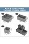 Foldable Bed Sheet Organizer, 2pcs Storage Box Closet Cube Organizer 2 Windows, 2 Handles (Grey) - 2
