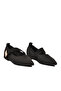 Black Knitted Breathable Pointed Toe Banded Women's Ballerinas 855214 Z - 2