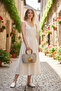 Hand Knitted Bag Women's Shoulder Bag Straw Look Handmade Daily Handbag Stylish Design - 4