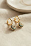 Zircon Stone Evil Eye Model Women's Earrings
