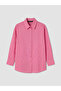 Lcw Modest Pink Striped Oversize Women's Shirt Tunic - 5