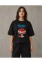 A Bit of Sugar Never Hurt Retro Cherry Printed Oversized T-Shirt Unisex 80% Cotton Vintage Streetwear T-Shirt Thick Textured