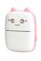 Mini Portable Thermal Printer with 1 Roll Paper Pink/White - 4