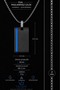 Stainless Steel Blue Color Detailed Men's Bracelet Necklace Set - 8