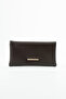 Brown Wallet Bag with Chain Strap and Buckle Women's Crossbody Bag - 2