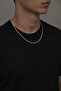 Stainless Steel Gourmet Chain 3 mm Silver Men's Necklace - 3