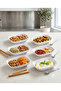 6 Pieces of Unbreakable Melamine Square Snack and Appetizer Plates 14 X 10 cm - White - 2
