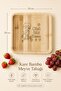 You'Re Like a Strawberry 20X20 cm Natural Bamboo Fruit Presentation Plate - 3