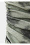 Desenli drape bluz - 5
